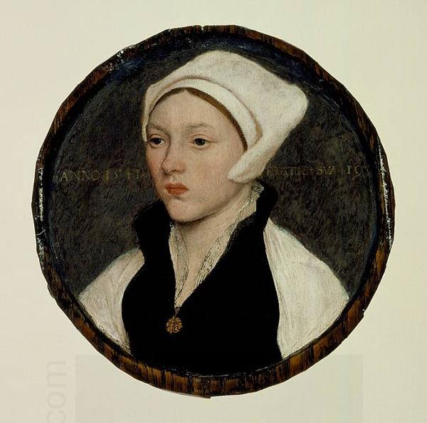 Hans holbein the younger Portrait of a Young Woman with a White Coif